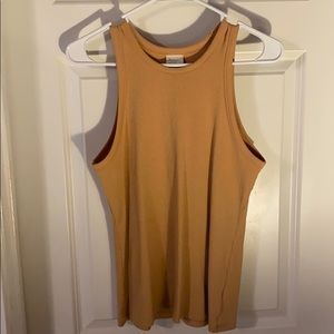 Tan/peachy high neck tank top